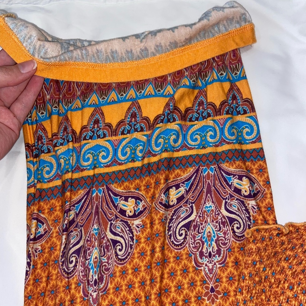 Fever Celosia Orange Mixed-Print Sleeveless Jumpsuit - Picture 5 of 7